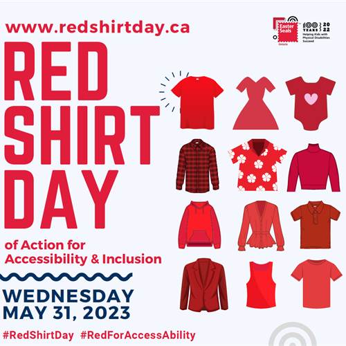 Red Shirt Day for accessibility and inclusion