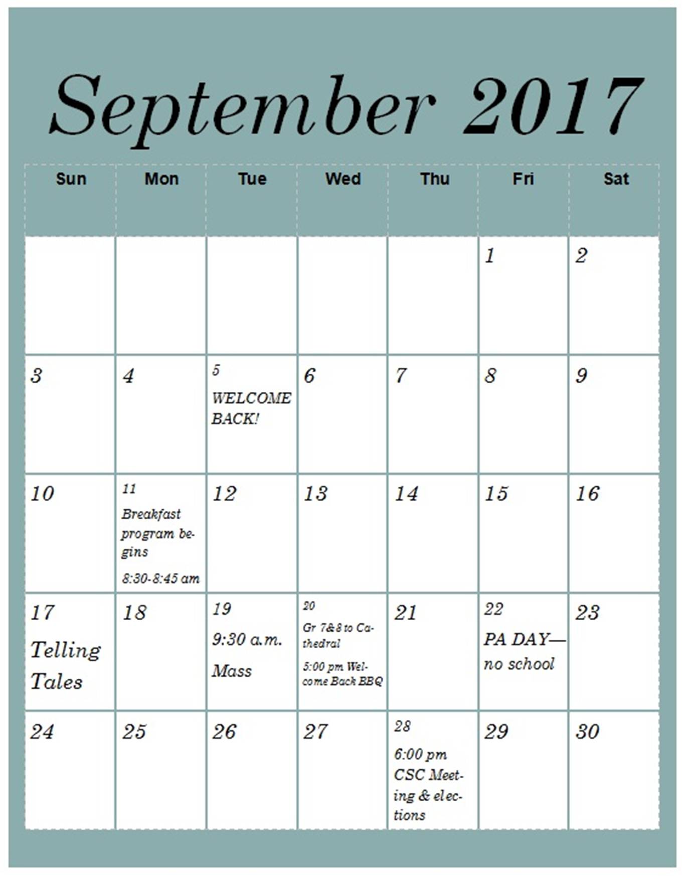 September/Setembro 2017 Newsletter 